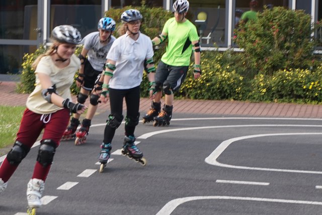 Training der Lebenshilfe-Rollerskater. 