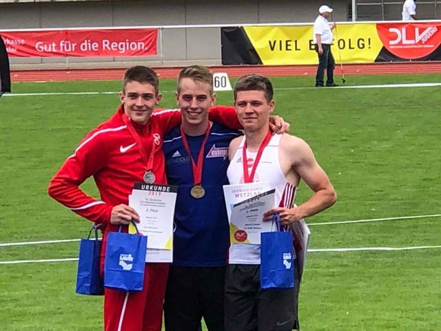 Siegerpodest U23 DM Wetzlar