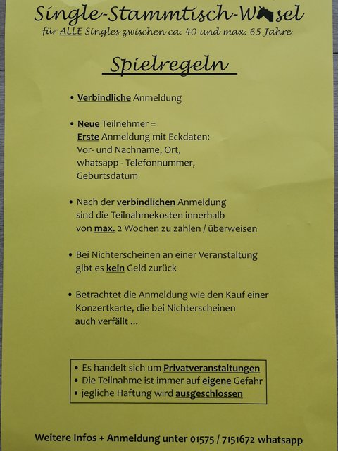 Single stammtisch wesel