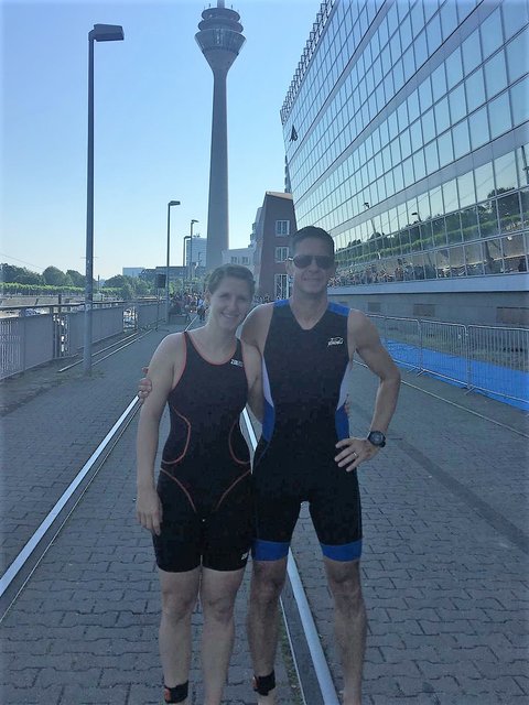Lea und Jens Kronwald beim T3 Triathlon in Düsseldorf