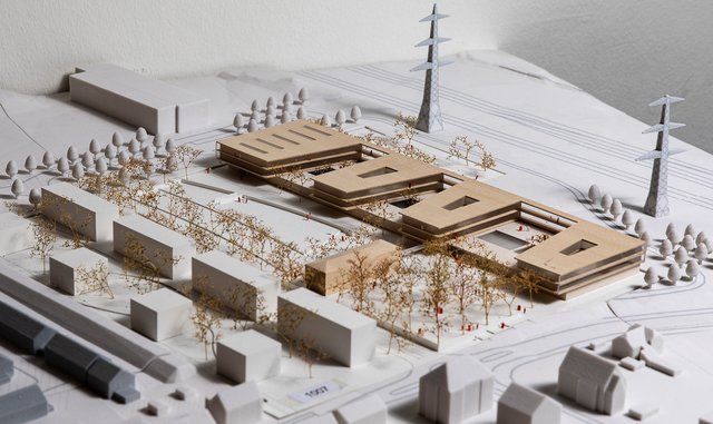 Das Modell in der Ansicht, wie sie im Hans-Sachs-Haus zu sehen ist. Foto: Stadt Gelsenkirchen