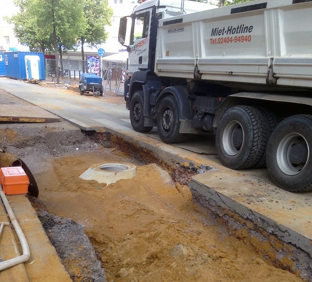 Die Bauarbeiten an der Brassertstraße schreiten voran.