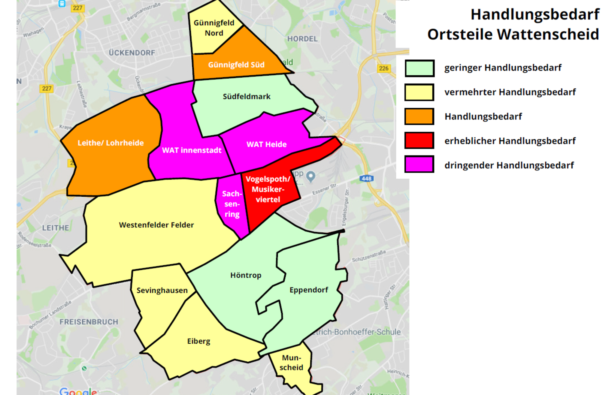 Ortsteilranking Wo besteht dringender Handlungsbedarf? Wattenscheid braucht einen Masterplan