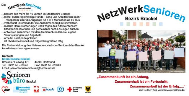 Gemeinsam stellen Sie sich im neuen Flyer mit ihrten telefonischen Kontaktdaten vor..