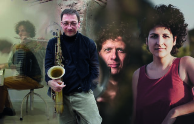 Christian Kappe (Trompete und Flügelhorn), (Athina Kontou Kontrabass und E-Bass), Kristján Tryggvi Martinsson (Fender Rhodes, Flöte und Akkordeon), Reso Kiknadze (Saxofon): Das Festival wird für diese vier Musikerinnen und Musiker einmalig: exklusiv treten sie im Schloss Sythen als Quartett auf. Gestaltung: nur design.text