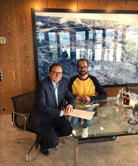 Daniel Raifura zu Gast im Rathaus bei Oberbürgermeister Thomas Kufen.
