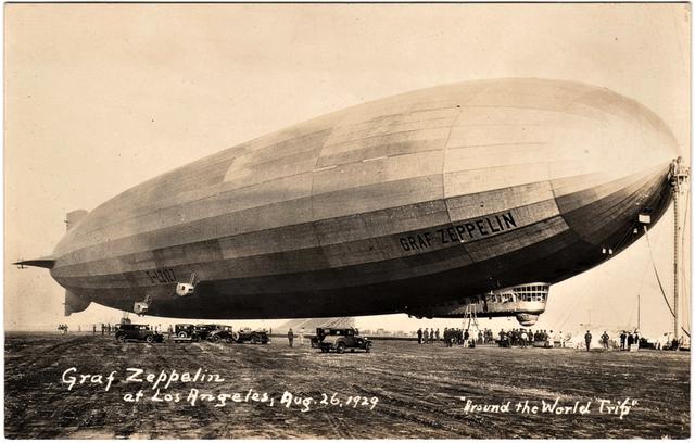 Das Luftschiff „Graf Zeppelin“ machte auf seiner Weltumrundung am 26. August 1929 Zwischenstation in Los Angeles.