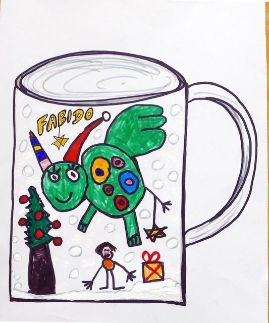Weihnachten naht: Zum Start des Wettbewerbs „Special Edition“ der Dortmunder Weihnachtsmarkt-Tasse 2020 gab es schon vorab eine kreative Tasse der FABIDO-Kulturkita Hugo-Sickmann-Straße zu bewundern.