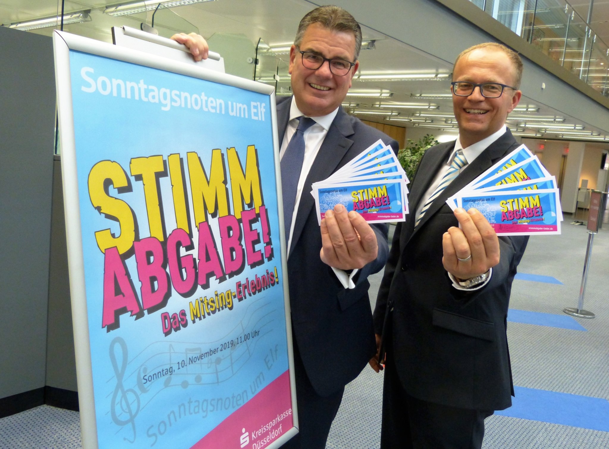 Sonntagsnoten Um Elf Werden Zum Gemeinschaftssingen Sparkasse Ladt Zur Stimm Abgabe Heiligenhaus