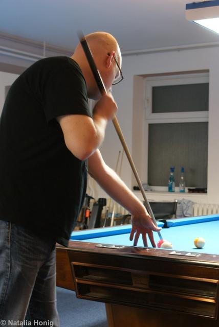 Gerhard Küßner bei seinem Paradestoß Jumpshot