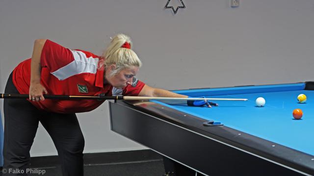 Melanie Brüsseler hochkonzentriert während des Spiels