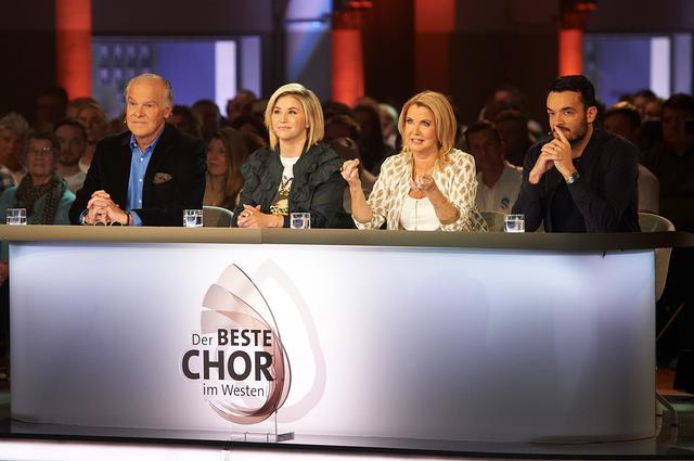 Die Jury: Rolf Schmitz-Malburg vom Rundfunkchor des WDR, Beatrice Egli, Jane Comerford und Giovanni Zarrella.