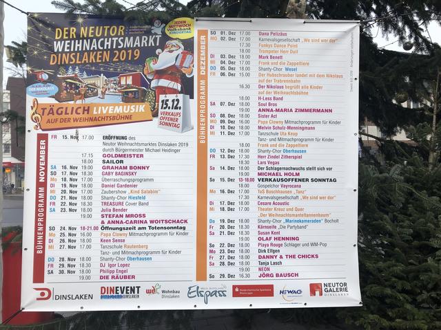Groß und Klein erwartet nicht nur am Nikolaustag, sondern bis zum Sonntag, 29. Dezember, ein buntes Programm auf dem kleinen, aber feinen Weihnachtsmarkt an der Neutor Galerie.
