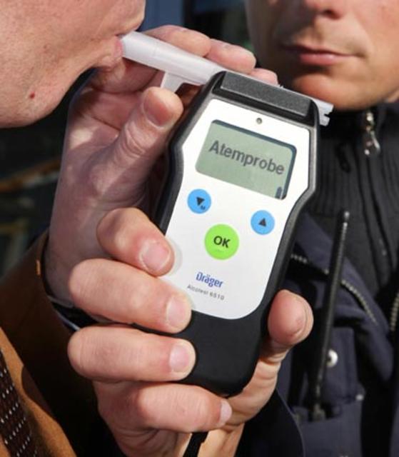 2,5 Promille zeigte das Alkoholmessgerät an.