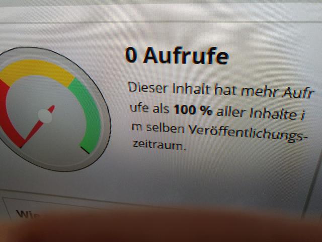 Ich gebe alles.
Nun Null Leser...
Hundert Prozent.
Dankeschööööön.
Freu.
