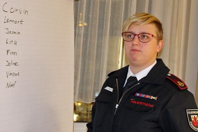 Foto © Jürgen Thoms -  Aus der Serie: Mitgliederversammlung der Jugendfeuerwehr  der Kreisstadt  Unna - Gruppe West -  2020 - Wahl  zum Jugendausschuss 