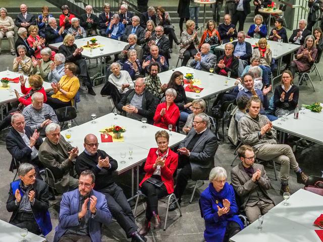 Beim ökumenischen Neujahrsempfang im Forum des Mariengymnasiums.
Foto: Debus-Gohl 
