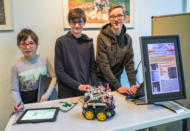 Der „WFF-Robo“ ist ein autonom agierender Feuerlöschroboter.
Foto: Gohl
