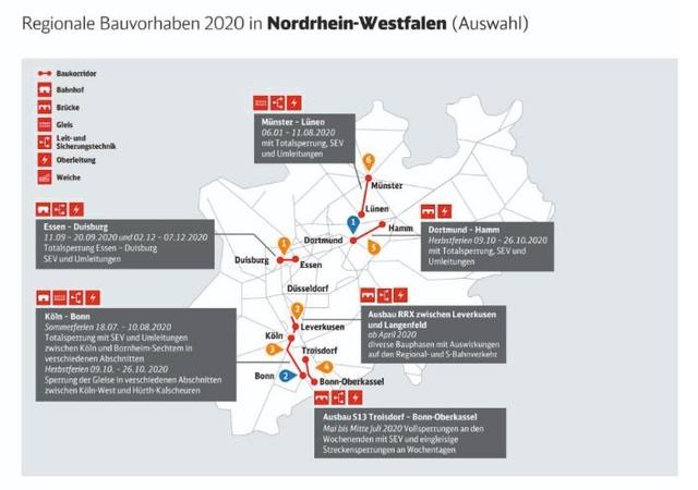 Mitten im Weihnachtsgeschäft Bahnstrecke zwischen Duisburg und Essen