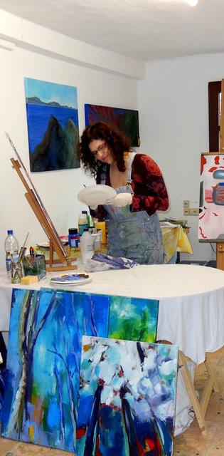 Auch Künstlerin Gabriele Wahle-Conrady muss ihr Atelier zum 31. März verlassen.