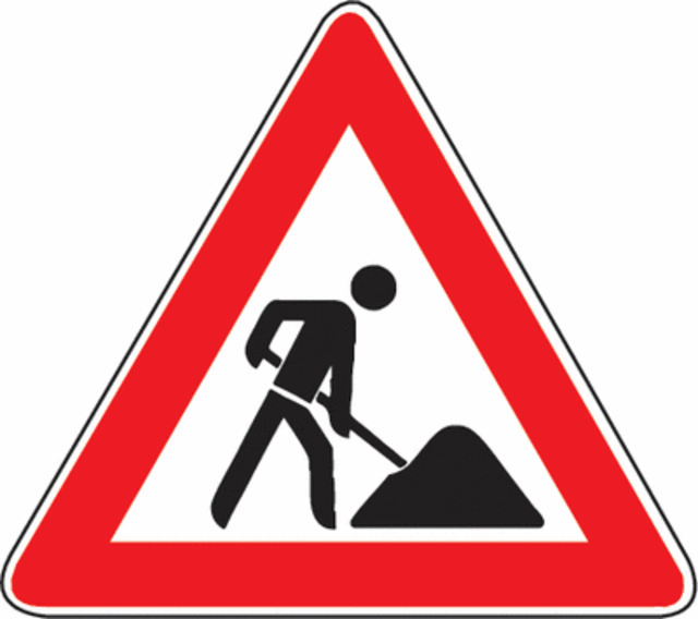 Achtung Straße an der Rennbahn zwischen Kanal und Krokuswinkel Einspurig.