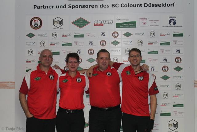 BC Colours Düsseldorf 3: Carsten Sliwka, Michaela Schorn, Michael Stahl und Michael Kremser