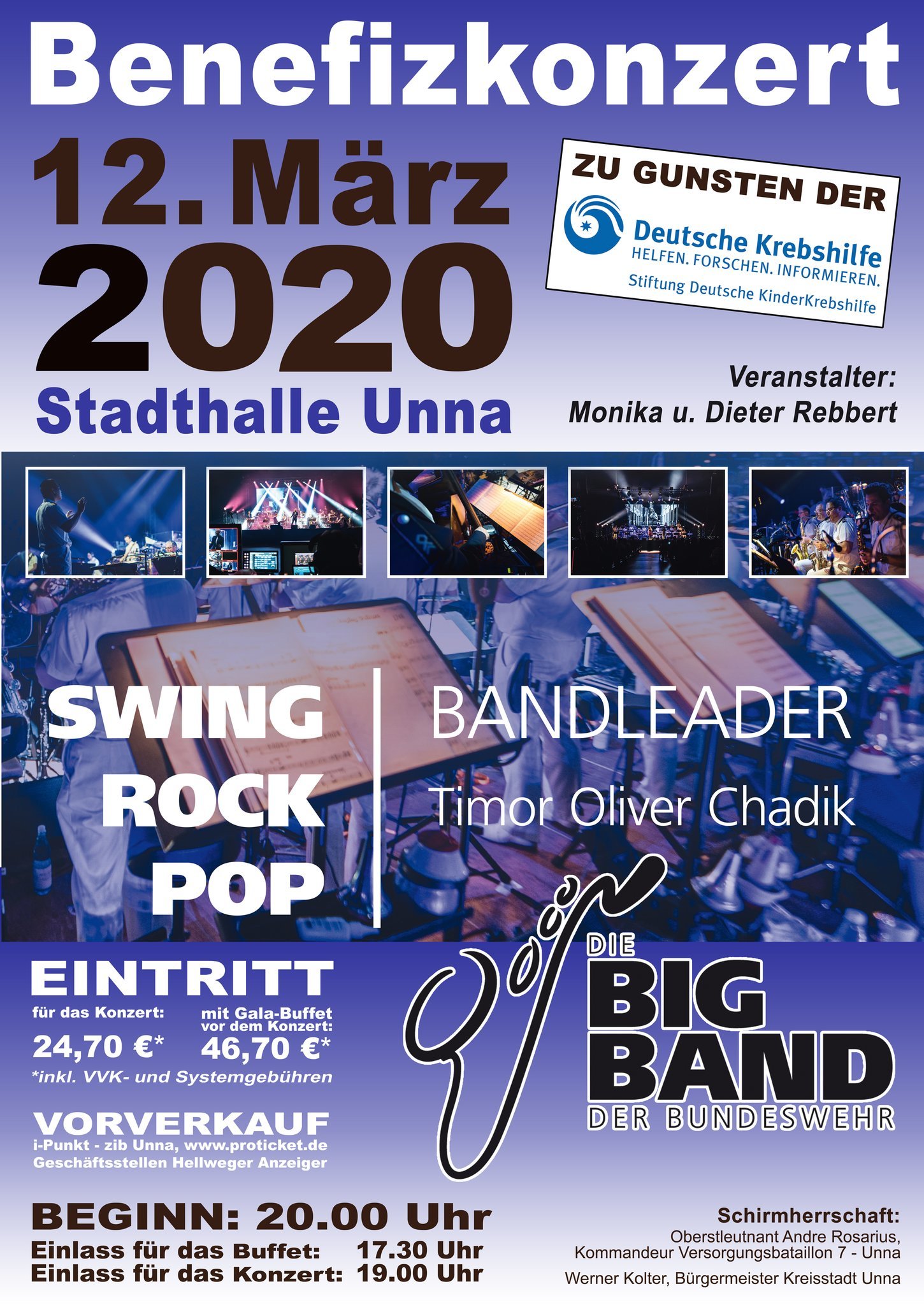 Absage des Benefizkonzerts mit der Big Band der Bundeswehr Bekommt man die Tickets erstattet Absage des Benefizkonzerts mit der Big Band der Bundeswehr Bekommt man die Tickets erstattet