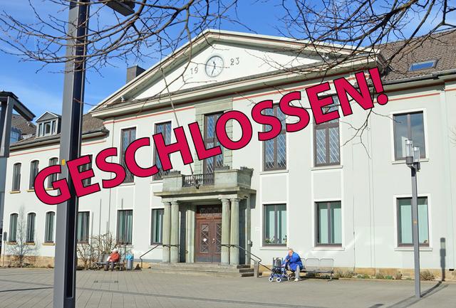 Das Heiligenhauser Rathaus ist wegen der Corona-Krise für den regulären Publikumsverkehr geschlossen. "Hinter den Türen wird allerdings mit Hochdruck, Kreativität und unter Sicherheitsvorkehrungen gearbeitet", informiert Bürgermeister Michael Beck, der den Einsatz der Mitarbeiter zu schätzen weiß.