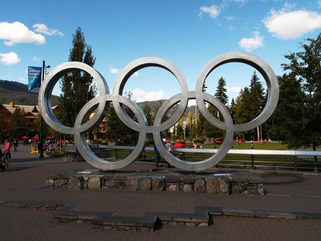 Die Olympischen Ringe in Whistler Mountain. | Foto: Michael Köster