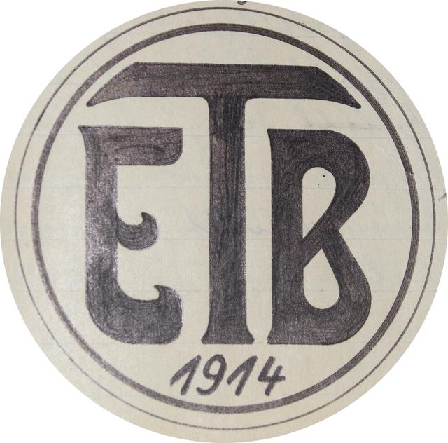 Das ursprüngliche "Brustwappen" des TV Eintracht aus dem Jahr 1923 nach einem Entwurf von Wilhelm Reinsch