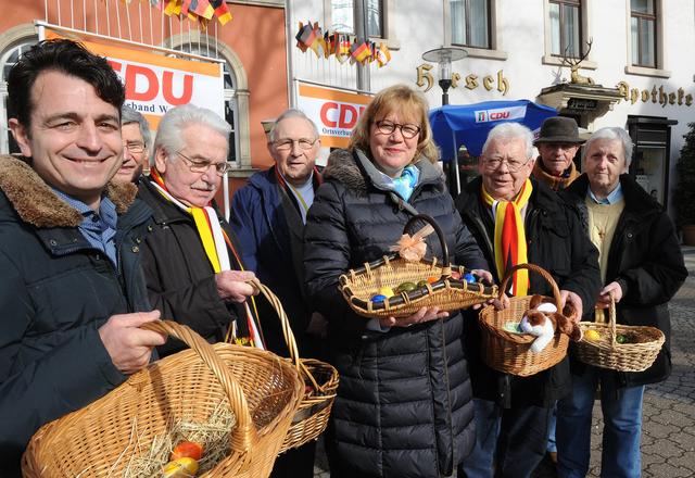 In diesem Jahr konnten die Werdener Christdemokraten keine Ostereier verteilen.
Foto: Archiv / Bangert