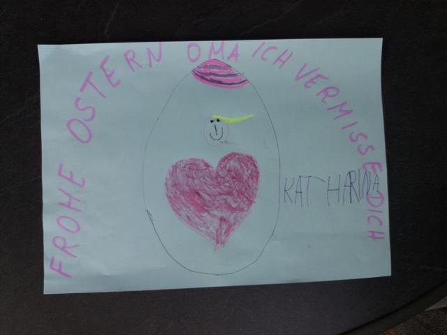 Liebe Grüße senden auch Nataly und Stefan Roth: "Auch unsere fünfjährige Tochter Katharina vermisst ihre Oma zur Zeit sehr. Umso mehr hat sie sich über die Gußaktion gefreut und hat sich direkt ans Werk gemacht."
 | Foto: privat