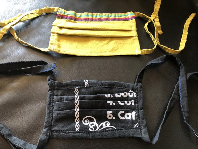 Modische Mund und Nasenabdeckung (do it your self) 
Aus Geschirrhandtüchern  | Foto: Umbehaue