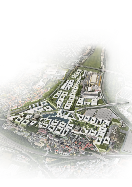 Blick in die Zukunft: Für rund 1,8 Mrd. Euro soll auf dem Areal ein neuer Stadtteil für Wohnen, Kita, FH, Berufskolleg, Science Factories, Gastronomie und Hotel entstehen, welcher maßgeblich von der Thelen Gruppe sowie der Nutzung von Fördermitteln seitens der Stadt getragen werden soll. Eine Stadtbahnanbindung ist geplant, sowie die Verlängerung der H-Bahn von der Universität aus bis zum Hafen.