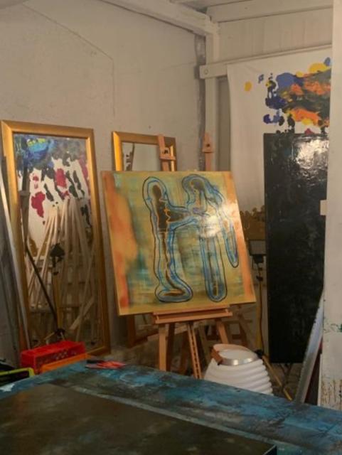 „Fürbitten - Messe C-Dur“
Mischtechnik auf Leinwand - 100 x 100 cm hier im Amt für weiterbildende Fantasie in der Stadt Mülheim / Ruhr