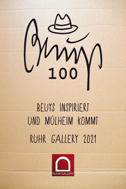 Ausschnitt aus dem Plakat zum Jahresthema 2021 in der Kunststadt Mülheim an der Ruhr "BEUYS INSPIRIERT UND MÜLHEIM KOMMT"