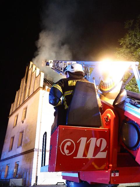 Die Drehleiter im Einsatz