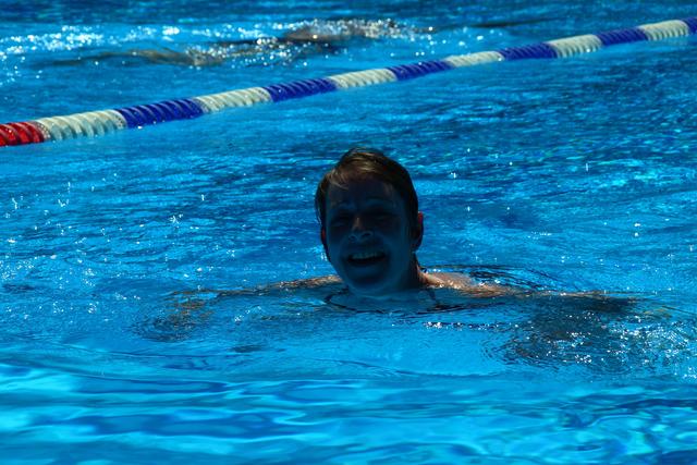 Auch diese Dame ist froh, endlich wieder ins kühle Nass zu tauchen.  | Foto: K. Rath-Afting