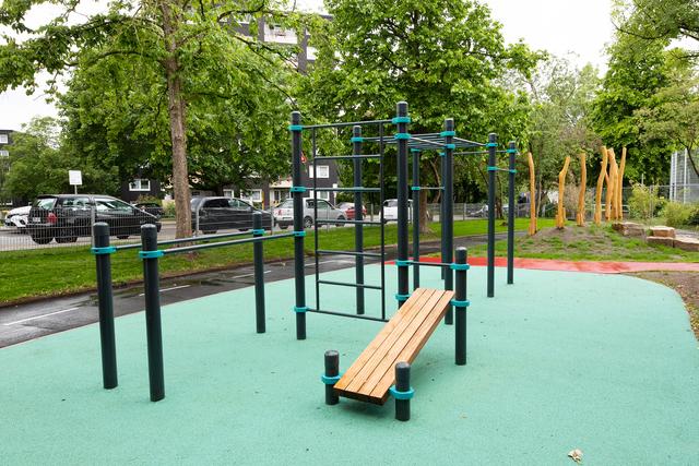 Auch neue Kletteranlagen wurden auf dem Spielplatz installiert.
