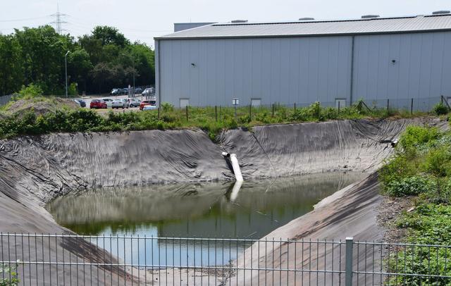 In einem ehemaligen Feuerlöschteich wird das Wasser für das Biotop gesammelt.Foto: Stadt Bottrop