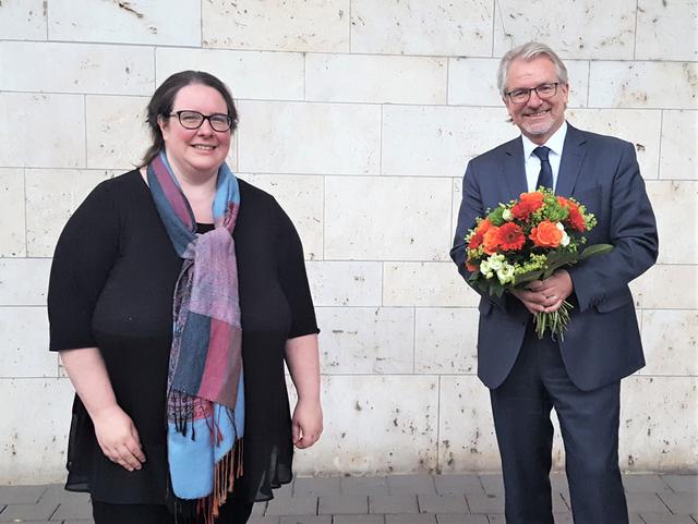 Die CDU-Spitzenkandidatin Christina Küsters und OB-Bewerber Marc Buchholz freuten sich über einen gelungenen Start in den Wahlkampf.
Foto: Henschke