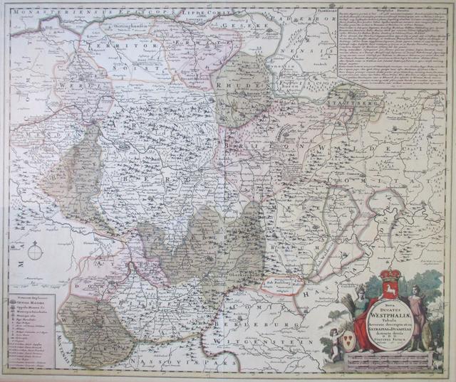 Die Vorlage für die „Neue Karte vom Herzogtum Westfalen", genau gezeichnet und in Ämter und Territorien deutlich eingeteilt, gewidmet den Herrschaften, den Ständen und dem Land im Jahre 1706“ hatte der in Arnsberg tätige Jesuit Gottfried Sittard S.J. (1650-1725) erarbeitet.