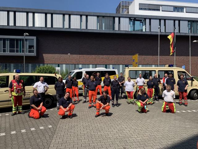 Die Stadtverwaltung sagt Danke! Die Behelfseinrichtung wurde Hand in Hand auf- und wieder abgebaut. Foto: Stadt Bottrop