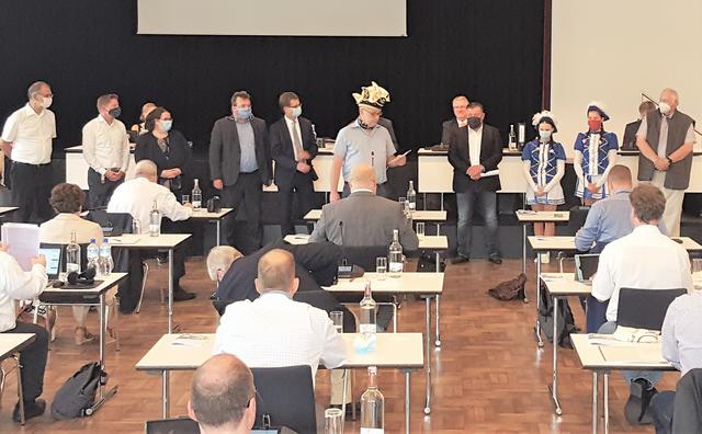 Eine Delegation des Mülheimer Karnevals bat um Hilfe.
Foto: Henschke