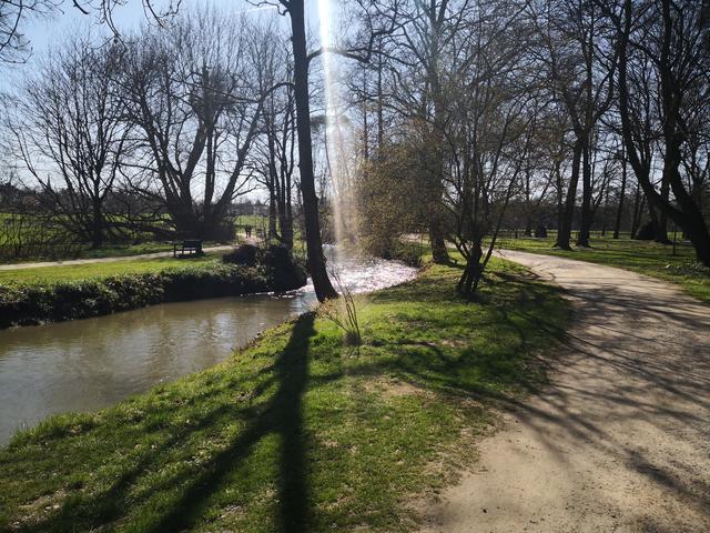 Der Poensgenpark an einem sonnigen Tag im März dieses Jahres.