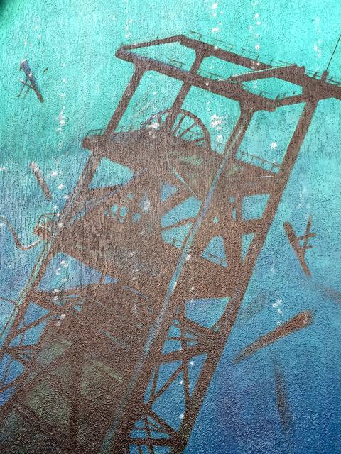 Hauswand nahe der City.