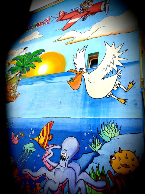 Häuserwand am Sattelgut.