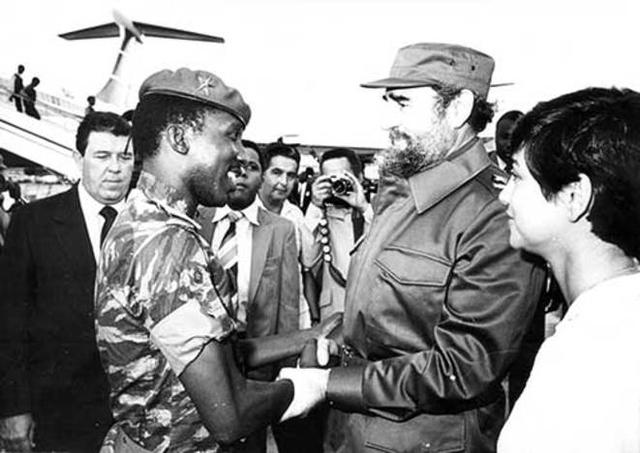 Der afrikanische Revolutionär Thomas Sankara aus Burkina Faso und sein kubanischer Kampfgefährte Fidel Castro.