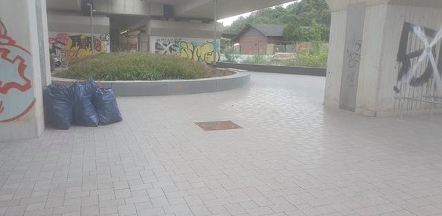 Blank gefegt und geputzt! Hier war nach der Reinigungsaktion kein `Blättchen` mehr zu finden!