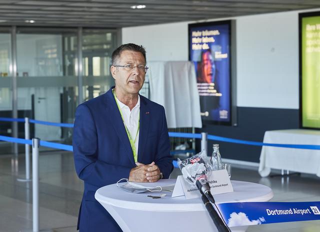 Flughafen-Aufsichtsratsvorsitzender Guntram Pehlke, Vorstandsvorsitzender des Mutterkonzerns DSW21. | Foto: Hans Jürgen Landes
